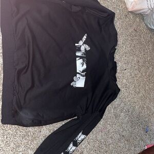 SHEIN Black Graphic Kids Shirt